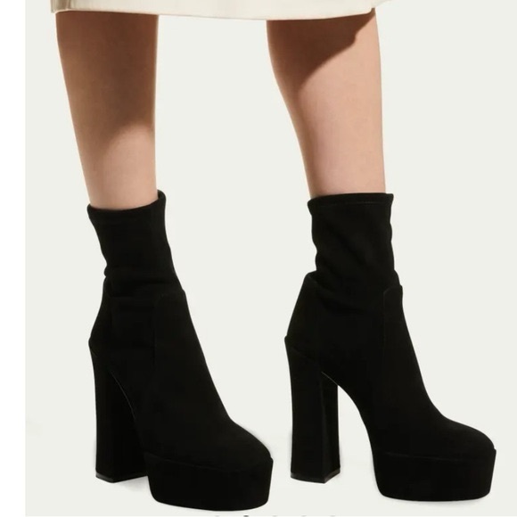 STUART WEITZMAN Suede Platform Ankle Boots size 9.5 women...